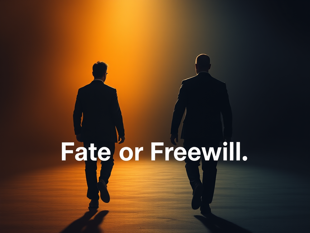 the image explains that we all start our journey from a common point with a clear distinction between good and evil, yet one folloows the right path while the other misses the the right way.